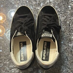Golden Goose Black Superstar Sneakers